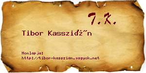 Tibor Kasszián névjegykártya